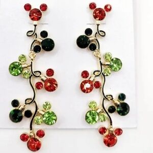 Disney x Baublebar Mickey Mouse Earrings Dangle Christmas String Lights NIB